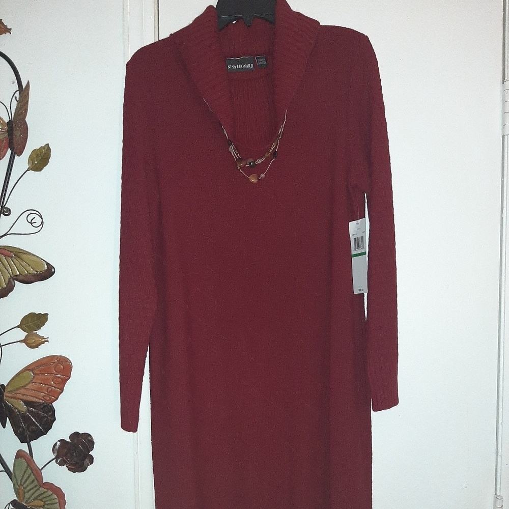 Burgundy Sweater Dress